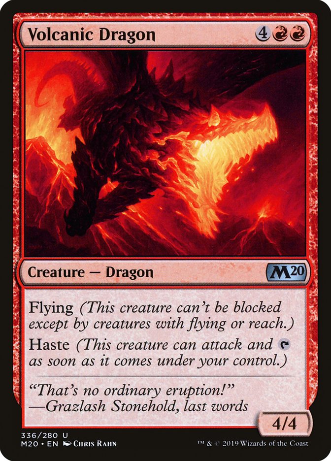 Volcanic Dragon [Core Set 2020] | Tabernacle Games