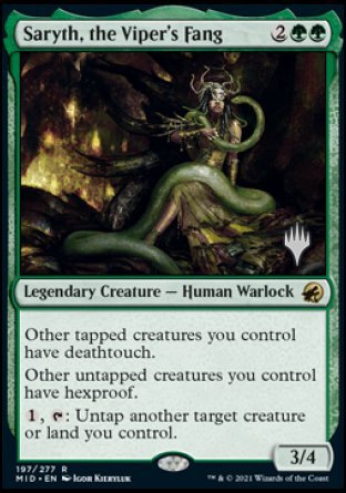 Saryth, the Viper's Fang (Promo Pack) [Innistrad: Midnight Hunt Promos] | Tabernacle Games