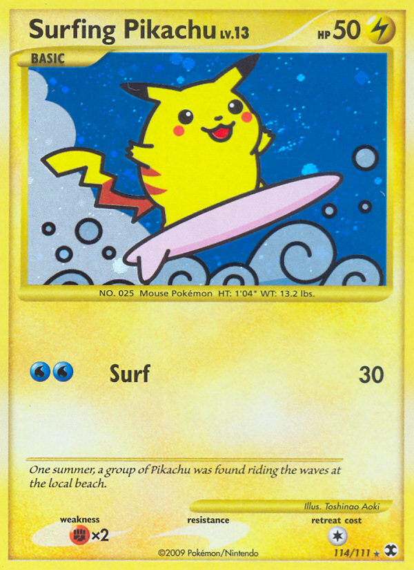Surfing Pikachu (114/111) [Platinum: Rising Rivals] | Tabernacle Games