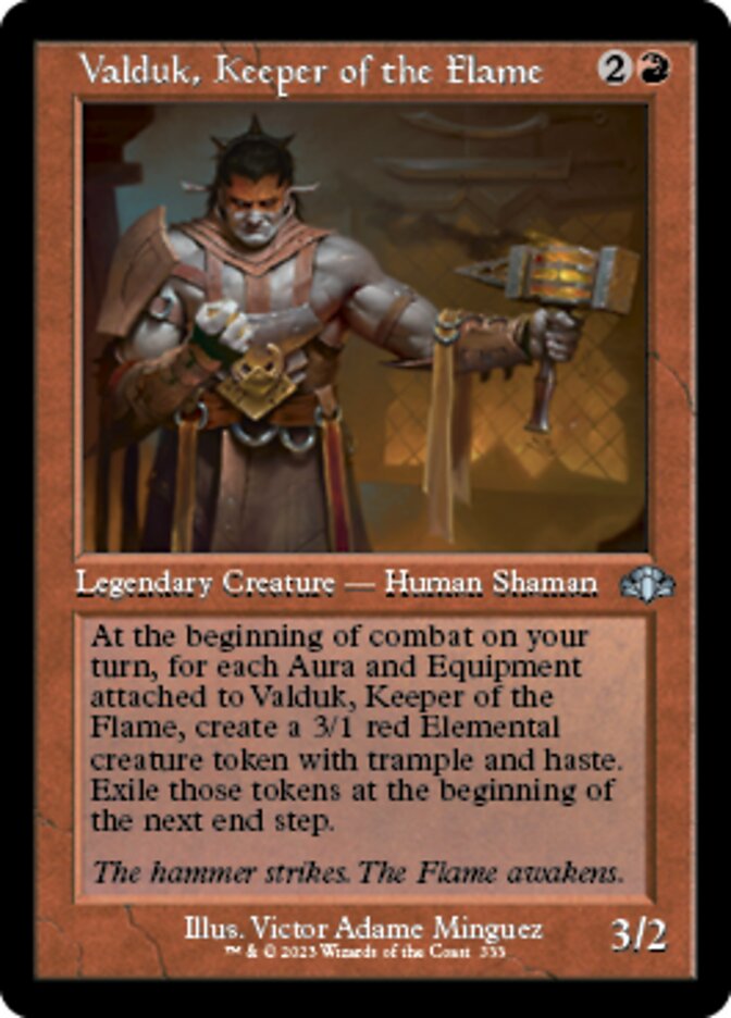 Valduk, Keeper of the Flame (Retro) [Dominaria Remastered] | Tabernacle Games
