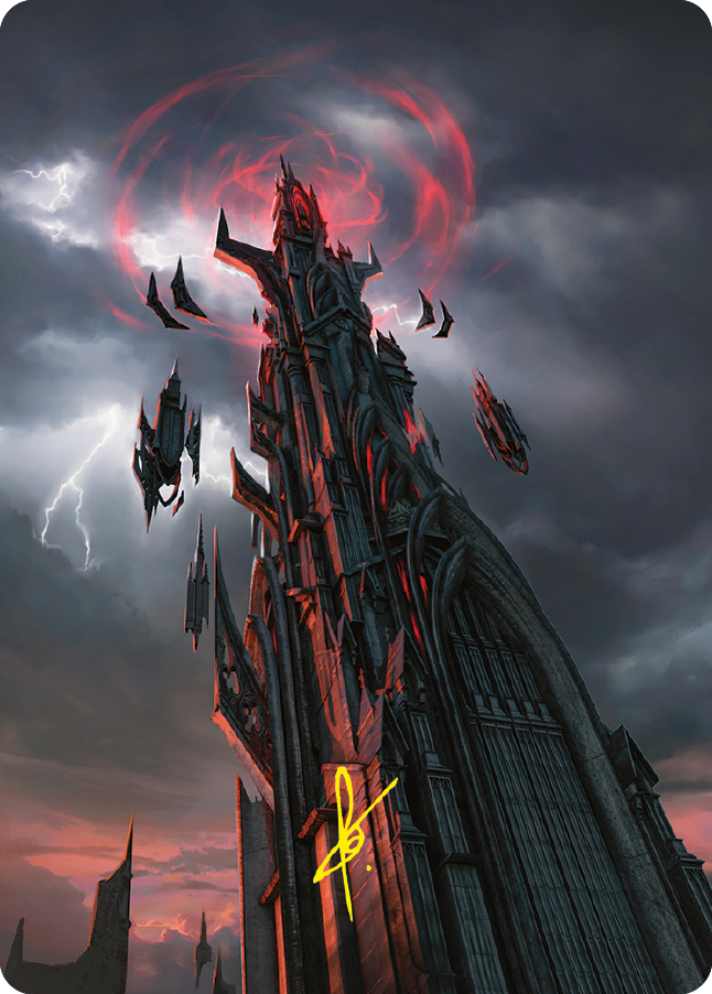 Barad-dur Art Card (Gold-Stamped Signature) [The Lord of the Rings: Tales of Middle-earth Art Series] | Tabernacle Games