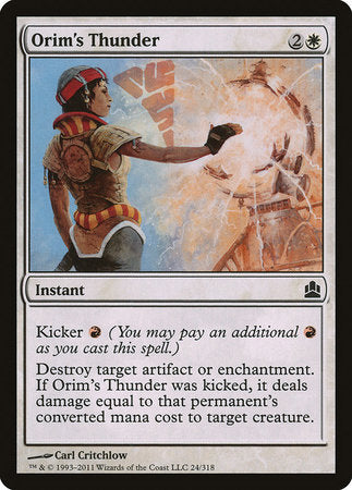 Orim's Thunder [Commander 2011] | Tabernacle Games
