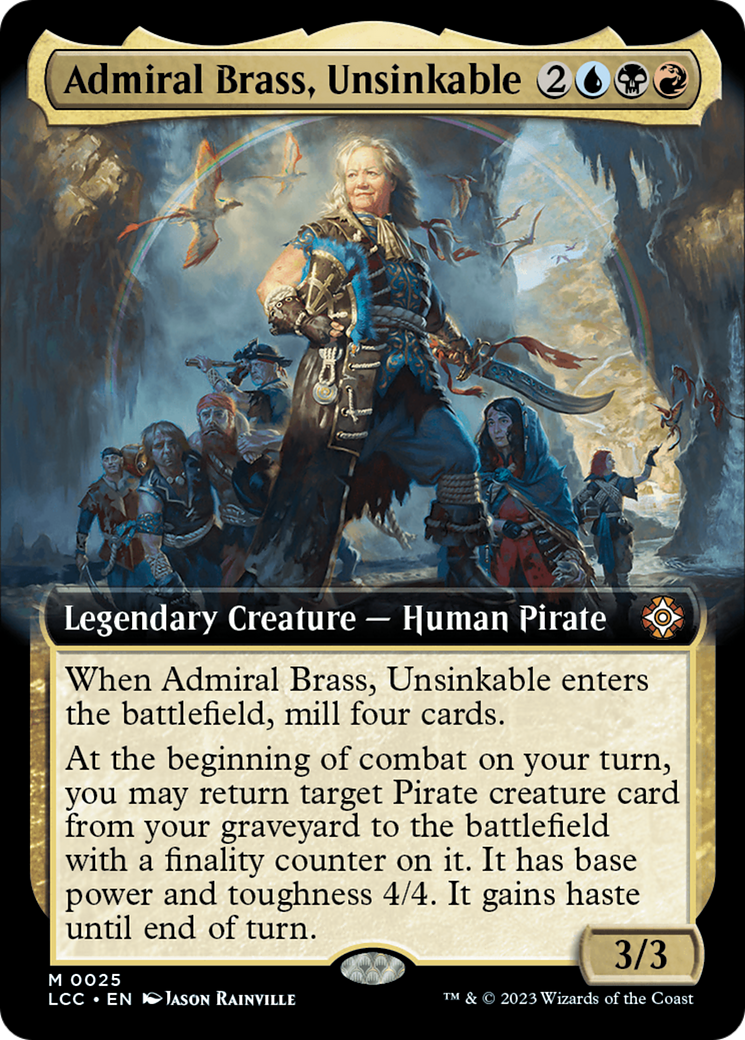 Admiral Brass, Unsinkable (Extended Art) [The Lost Caverns of Ixalan Commander] | Tabernacle Games
