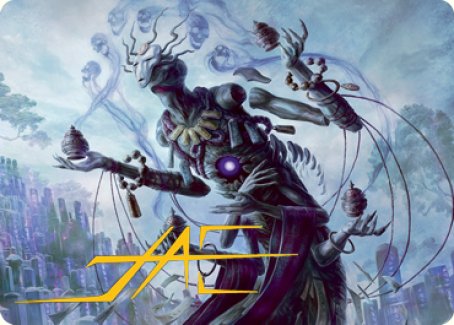 Myojin of Grim Betrayal Art Card (Gold-Stamped Signature) [Kamigawa: Neon Dynasty Art Series] | Tabernacle Games