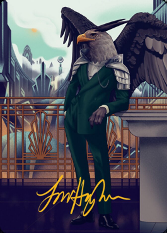 Falco Spara, Pactweaver 2 Art Card (Gold-Stamped Signature) [Streets of New Capenna Art Series] | Tabernacle Games
