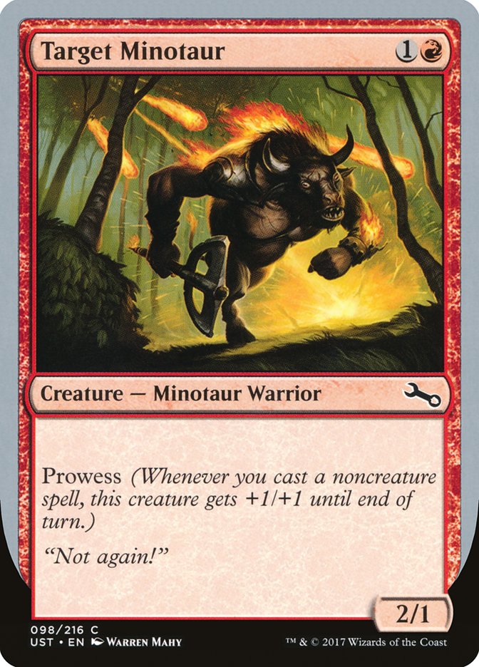 Target Minotaur (Fire Art) [Unstable] | Tabernacle Games