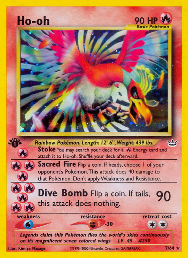 Ho-oh (7/64) [Neo Revelation 1st Edition] | Tabernacle Games