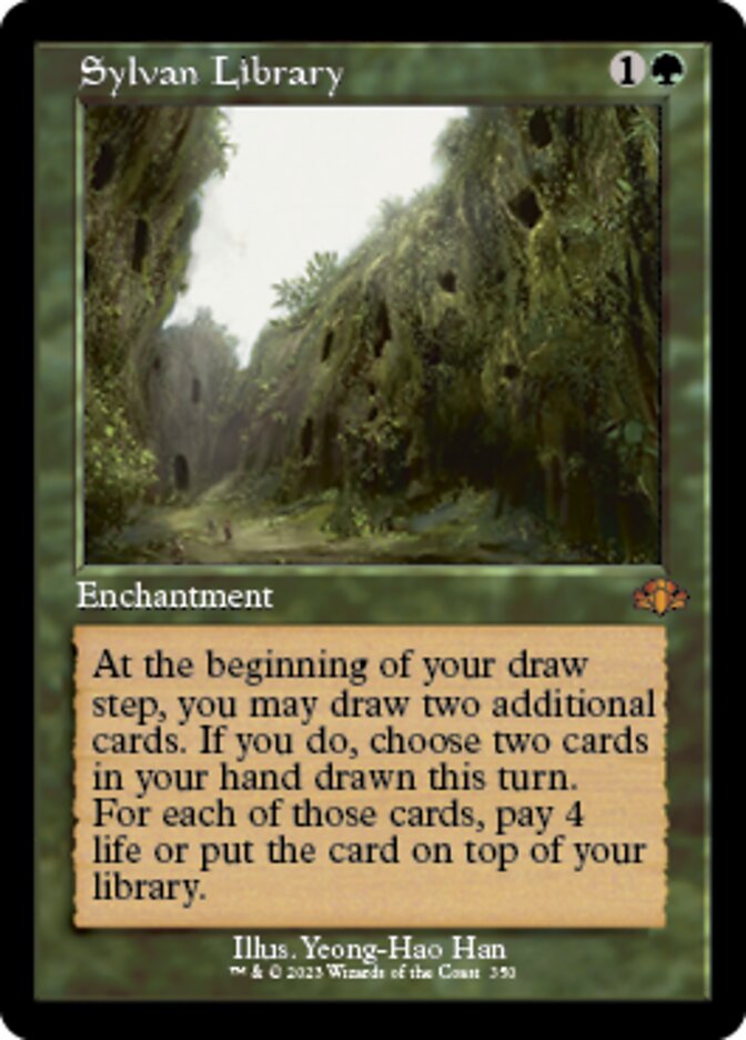 Sylvan Library (Retro) [Dominaria Remastered] | Tabernacle Games