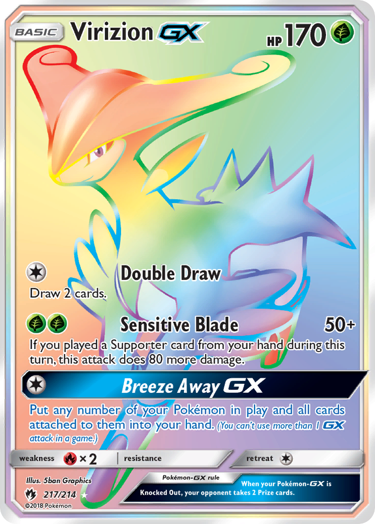 Virizion GX (217/214) [Sun & Moon: Lost Thunder] | Tabernacle Games