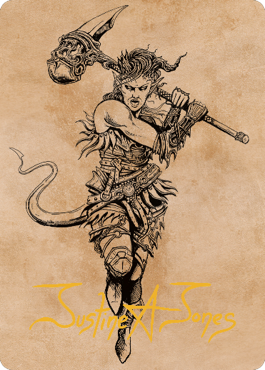 Karlach, Fury of Avernus Art Card (54) (Gold-Stamped Signature) [Commander Legends: Battle for Baldur's Gate Art Series] | Tabernacle Games