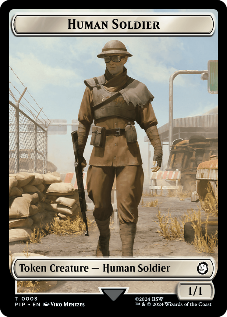 Food (0012) // Human Soldier Double-Sided Token [Fallout Tokens] | Tabernacle Games