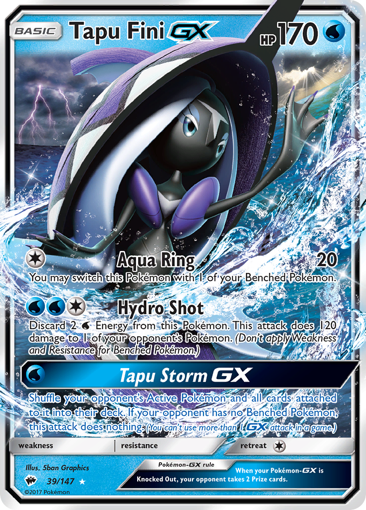 Tapu Fini GX (39/147) [Sun & Moon: Burning Shadows] | Tabernacle Games