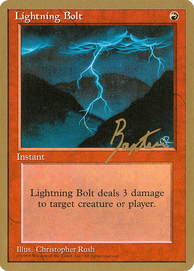 Lightning Bolt (George Baxter) [Pro Tour Collector Set] | Tabernacle Games