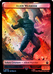Dalek // Alien Warrior Double-Sided Token (Surge Foil) [Doctor Who Tokens] | Tabernacle Games