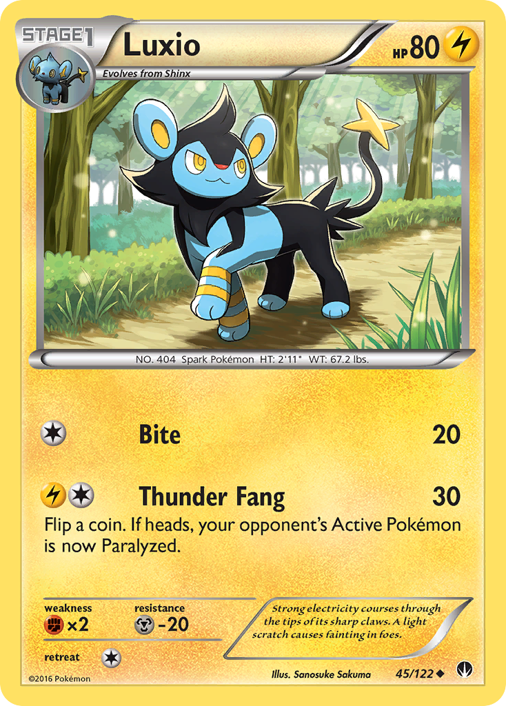 Luxio (45/122) [XY: BREAKpoint] | Tabernacle Games