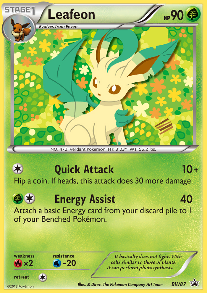 Leafeon (BW87) [Black & White: Black Star Promos] | Tabernacle Games