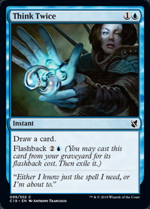 Think Twice [Commander 2019] | Tabernacle Games