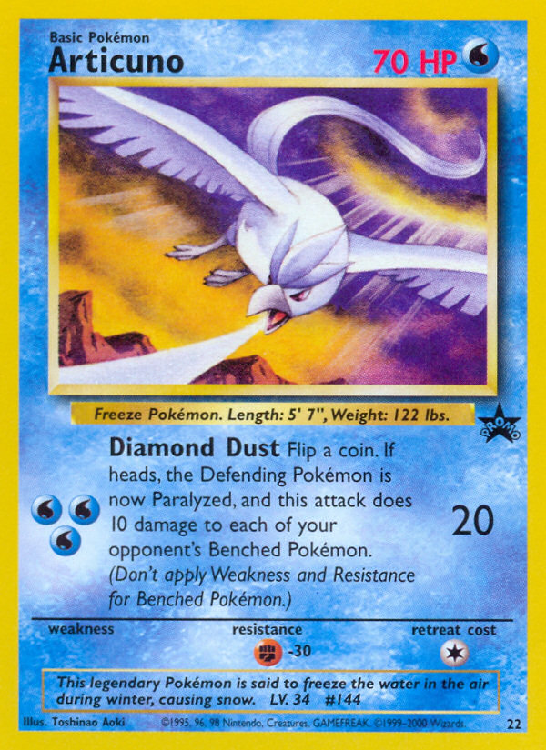 Articuno (22) [Wizards of the Coast: Black Star Promos] | Tabernacle Games