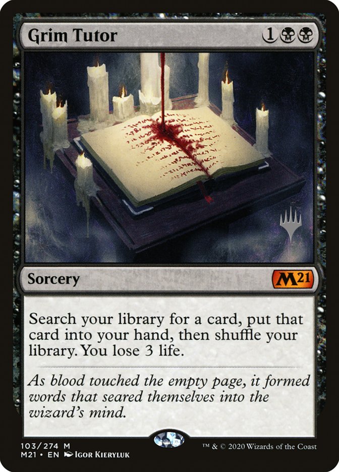 Grim Tutor (Promo Pack) [Core Set 2021 Promos] | Tabernacle Games