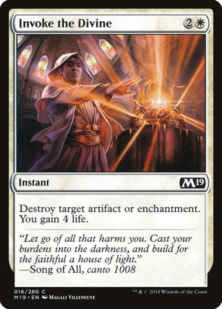Invoke the Divine [Core Set 2019] | Tabernacle Games