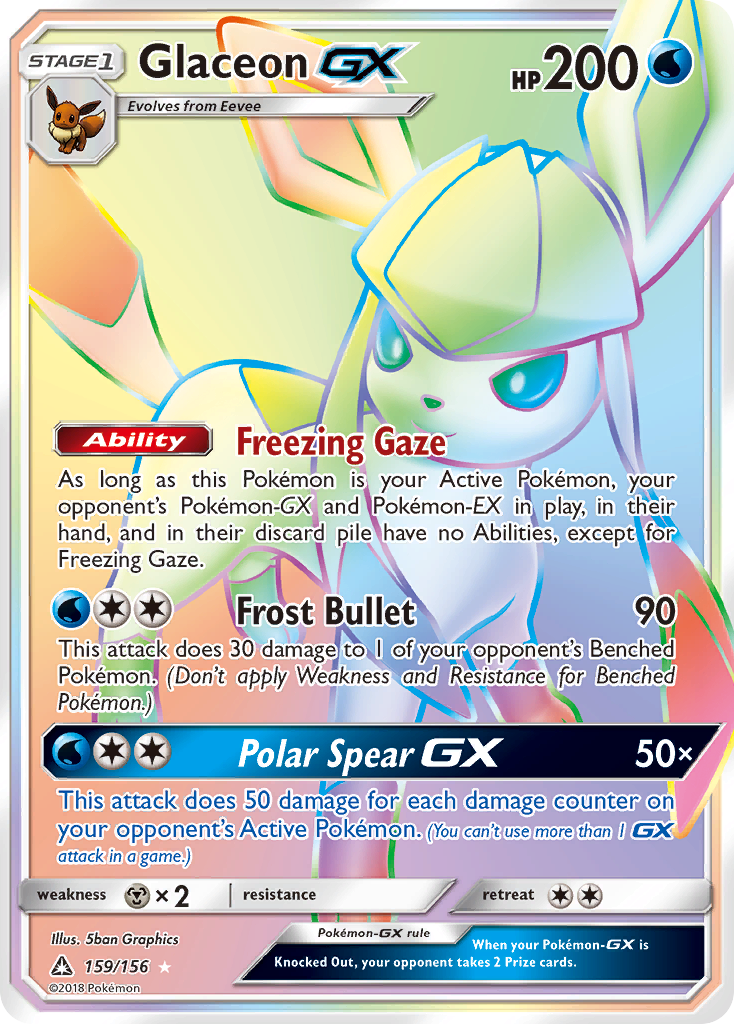 Glaceon GX (159/156) [Sun & Moon: Ultra Prism] | Tabernacle Games