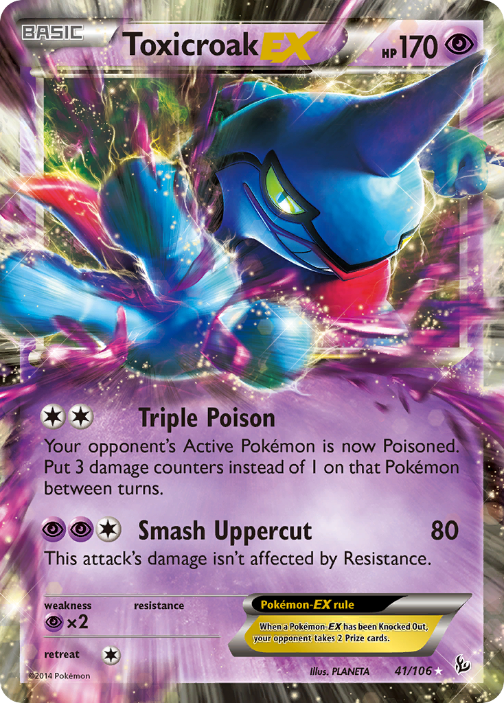 Toxicroak EX (41/106) [XY: Flashfire] | Tabernacle Games