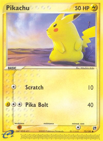 Pikachu (72/100) [EX: Sandstorm] | Tabernacle Games