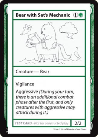 Bear with Set's Mechanic (2021 Edition) [Mystery Booster Playtest Cards] | Tabernacle Games