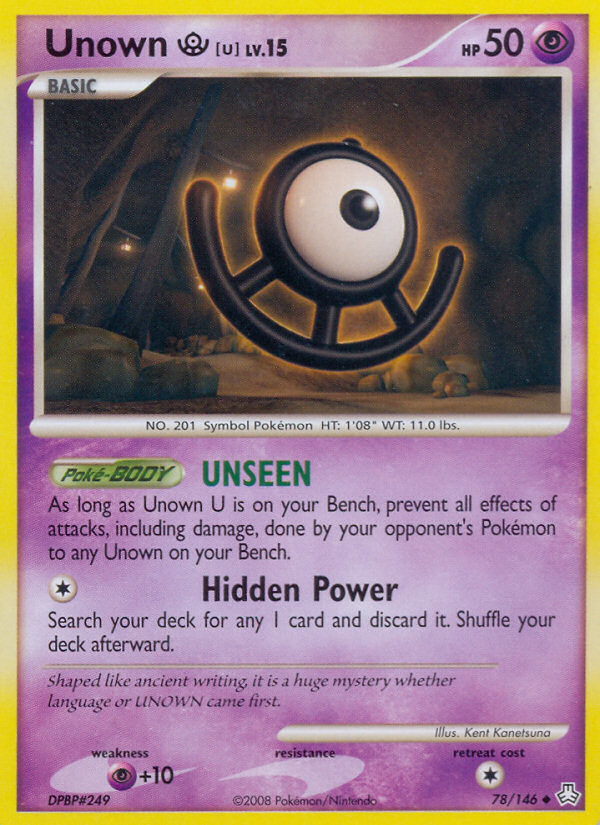 Unown U (78/146) [Diamond & Pearl: Legends Awakened] | Tabernacle Games