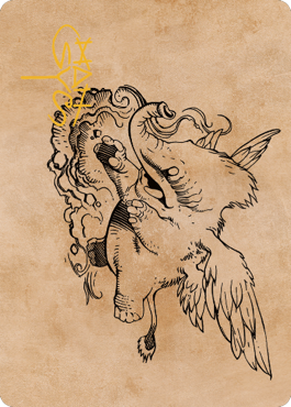 Lulu, Loyal Hollyphant Art Card (46) (Gold-Stamped Signature) [Commander Legends: Battle for Baldur's Gate Art Series] | Tabernacle Games
