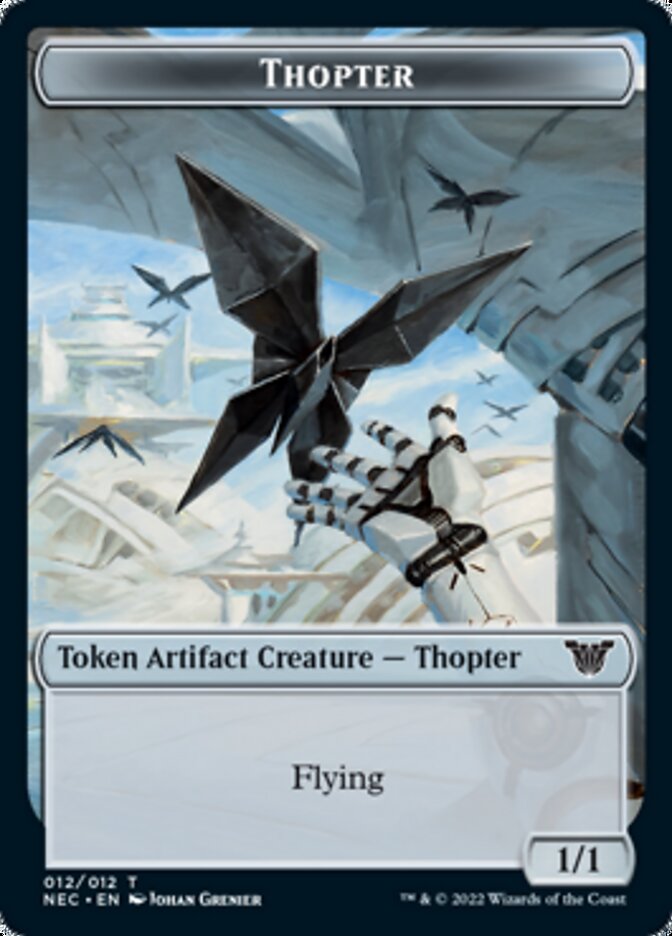 Thopter // Spirit (002) Double-sided Token [Kamigawa: Neon Dynasty Commander Tokens] | Tabernacle Games