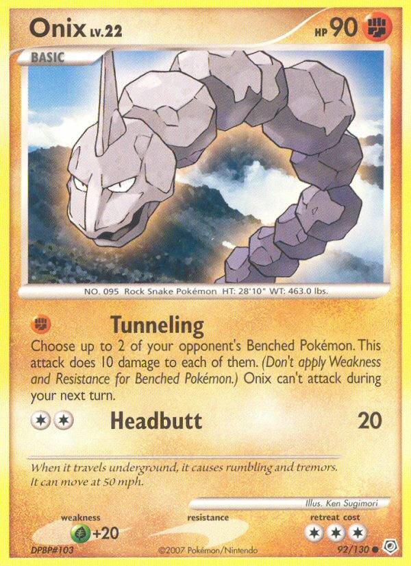 Onix (92/130) [Diamond & Pearl: Base Set] | Tabernacle Games