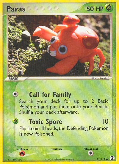 Paras (72/112) [EX: FireRed & LeafGreen] | Tabernacle Games