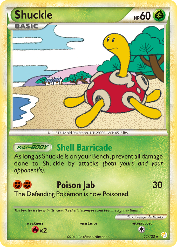 Shuckle (11/123) [HeartGold & SoulSilver: Base Set] | Tabernacle Games