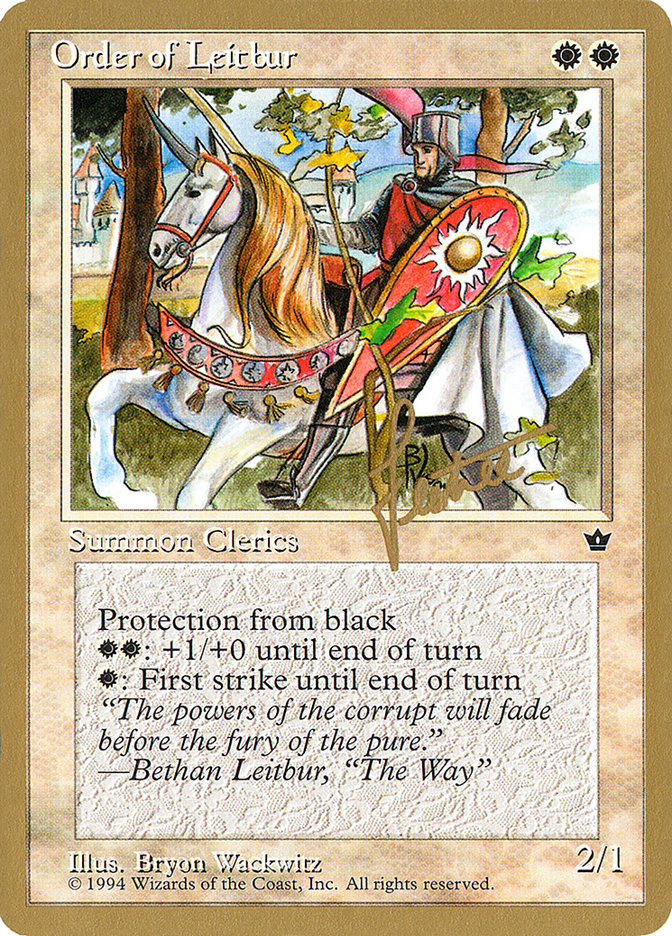Order of Leitbur (Male) (Bertrand Lestree) [Pro Tour Collector Set] | Tabernacle Games