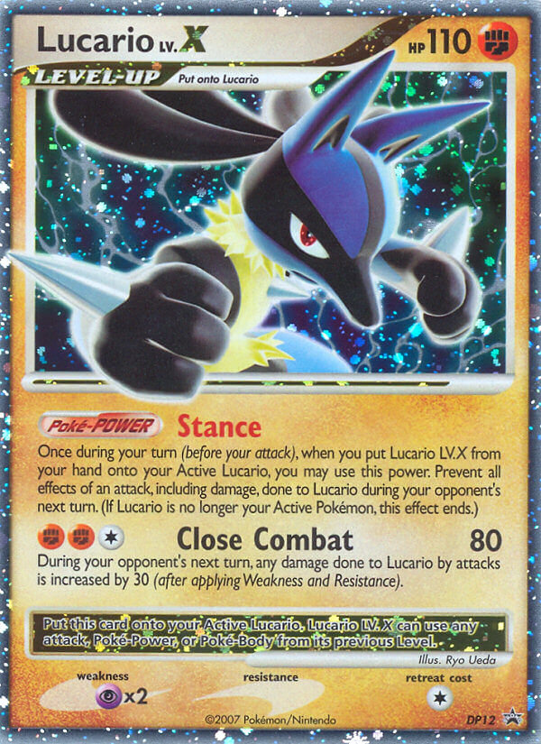 Lucario LV.X (DP12) [Diamond & Pearl: Black Star Promos] | Tabernacle Games