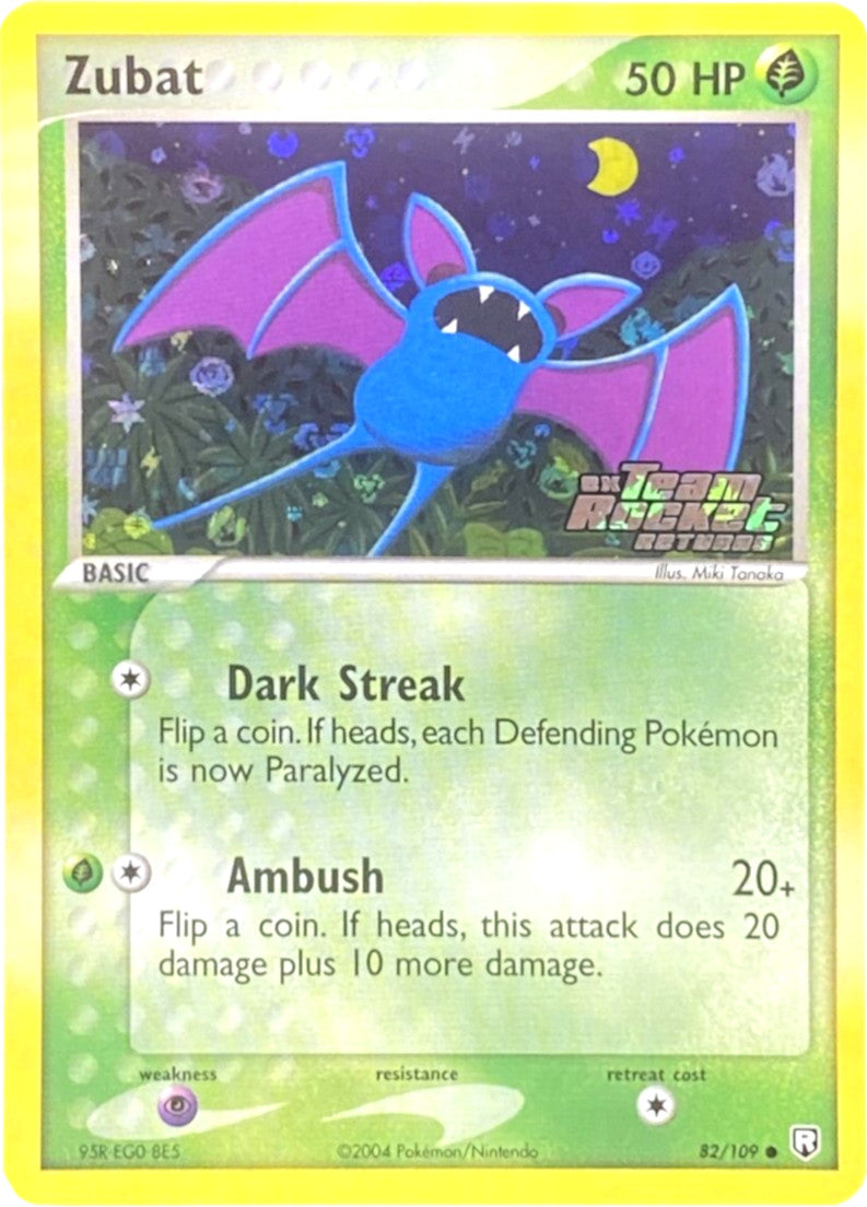 Zubat (82/109) (Stamped) [EX: Team Rocket Returns] | Tabernacle Games