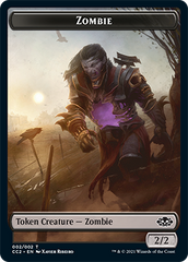 Snake // Zombie Double-sided Token [Commander Collection: Black Tokens] | Tabernacle Games