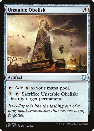 Unstable Obelisk [Commander 2017] | Tabernacle Games