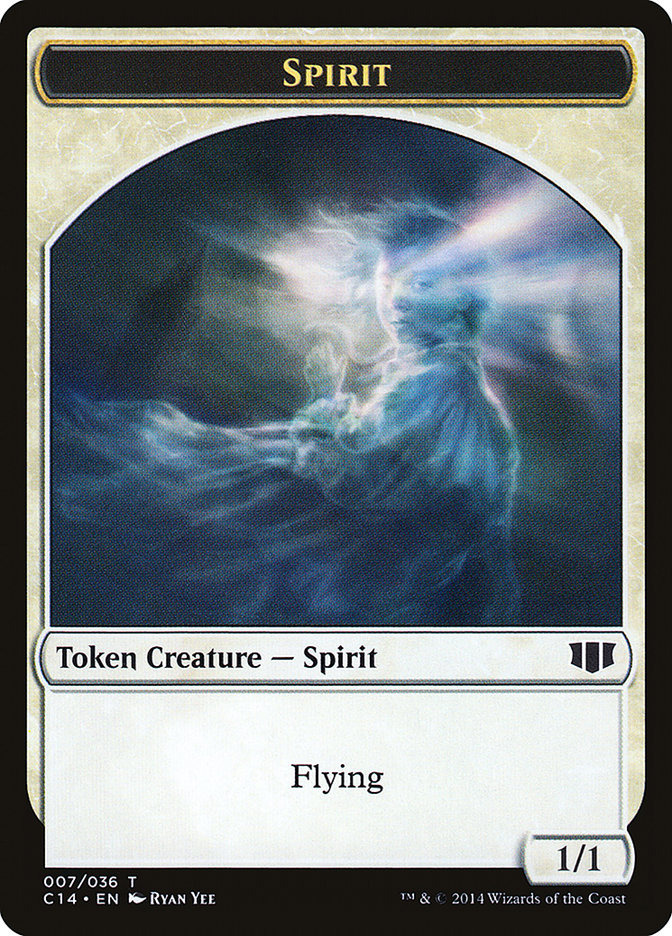 Soldier // Spirit Double-sided Token [Commander 2014 Tokens] | Tabernacle Games