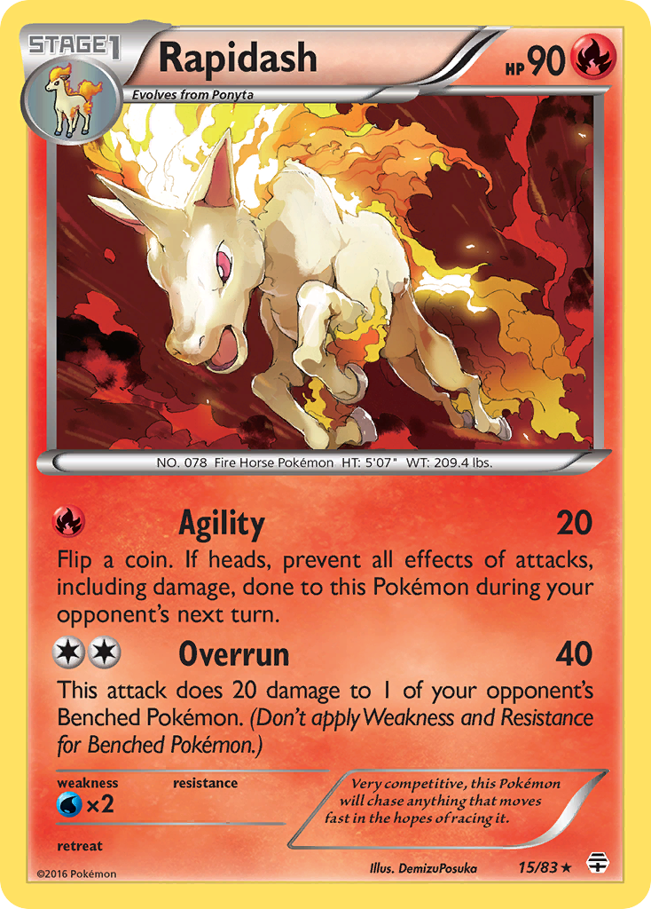 Rapidash (15/83) [XY: Generations] | Tabernacle Games