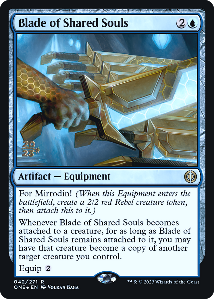 Blade of Shared Souls [Phyrexia: All Will Be One Prerelease Promos] | Tabernacle Games