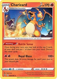 Charizard (025/185) (Cracked Ice Holo) (Theme Deck Exclusive) [Sword & Shield: Vivid Voltage] | Tabernacle Games