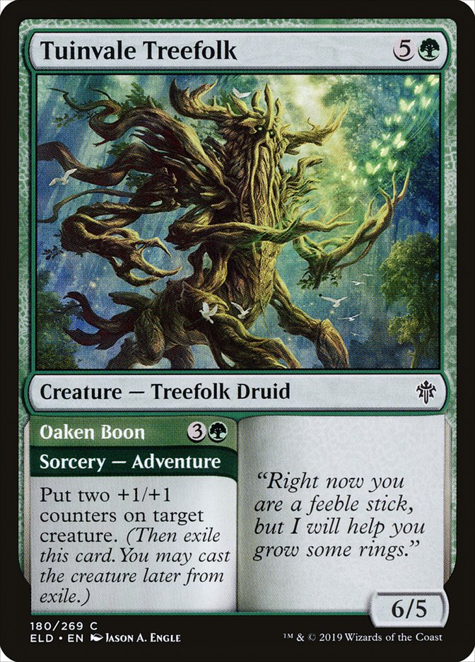 Tuinvale Treefolk // Oaken Boon [Throne of Eldraine] | Tabernacle Games