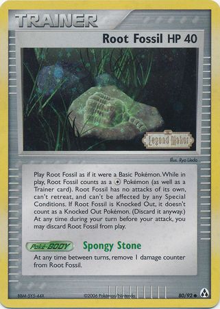 Root Fossil (80/92) (Stamped) [EX: Legend Maker] | Tabernacle Games