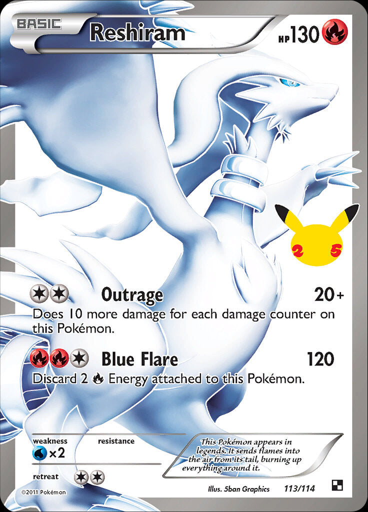 Reshiram (113/114) [Celebrations: 25th Anniversary - Classic Collection] | Tabernacle Games