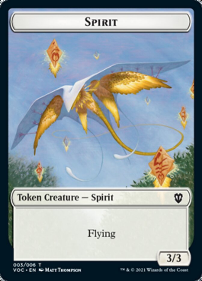 Spirit (003) // Thopter Double-sided Token [Innistrad: Crimson Vow Commander Tokens] | Tabernacle Games