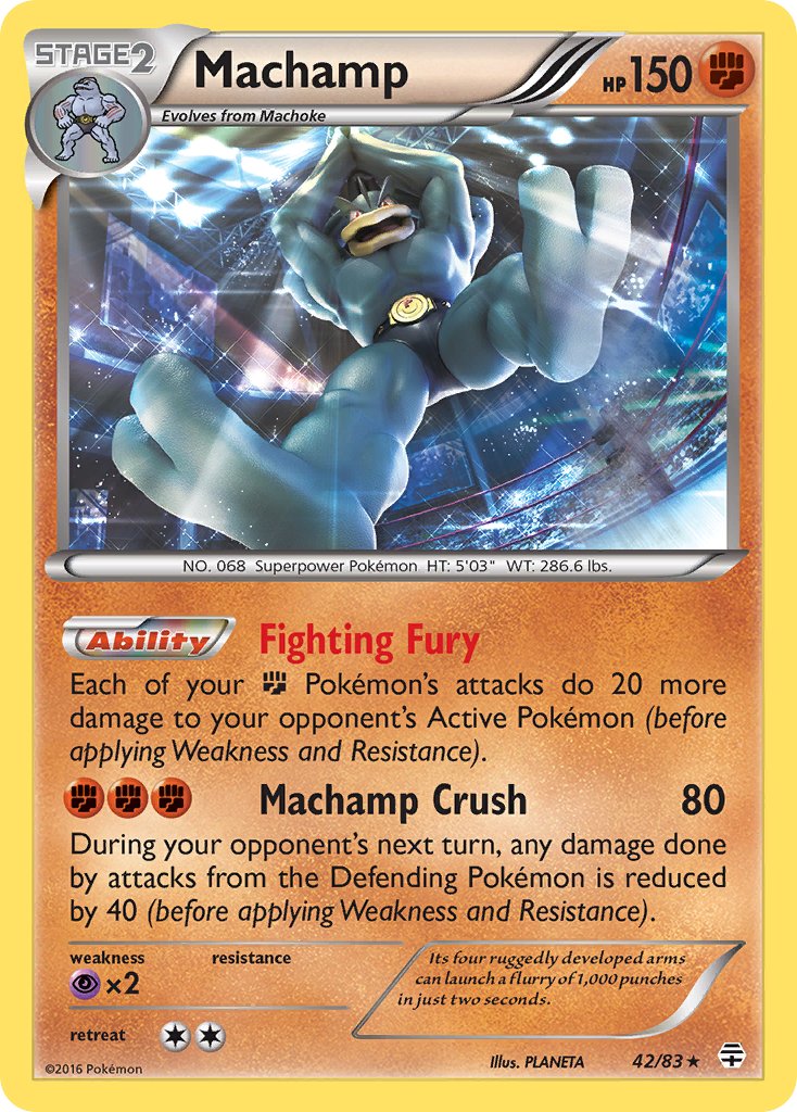 Machamp (42/83) (Theme Deck Exclusive) [XY: Furious Fists] | Tabernacle Games