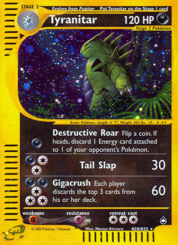 Tyranitar (H28/H32) [Aquapolis] | Tabernacle Games