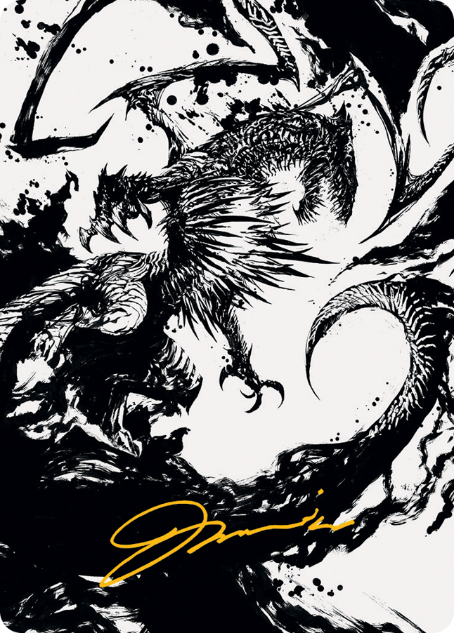 Skithiryx, the Blight Dragon Art Card (Gold-Stamped Signature) [March of the Machine Art Series] | Tabernacle Games
